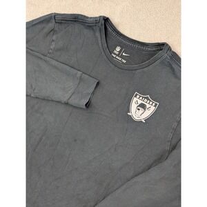 Nike NFL Raiders Football Black Long Sleeve T-Shirt Mens XL Cotton
